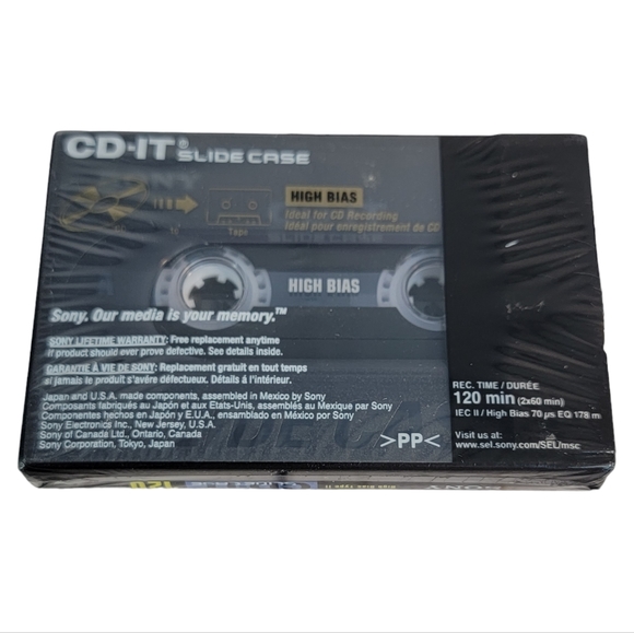 Sony CD-IT High Bias CD Performance & Sound Bkank Media Cassette 120 Min NIP - Picture 3 of 3
